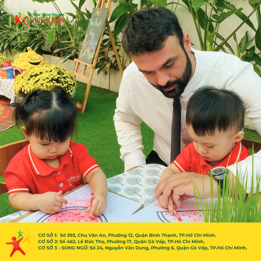 b&eacute; tập vẽ để k&iacute;ch th&iacute;ch tư duy tại Candles Kid